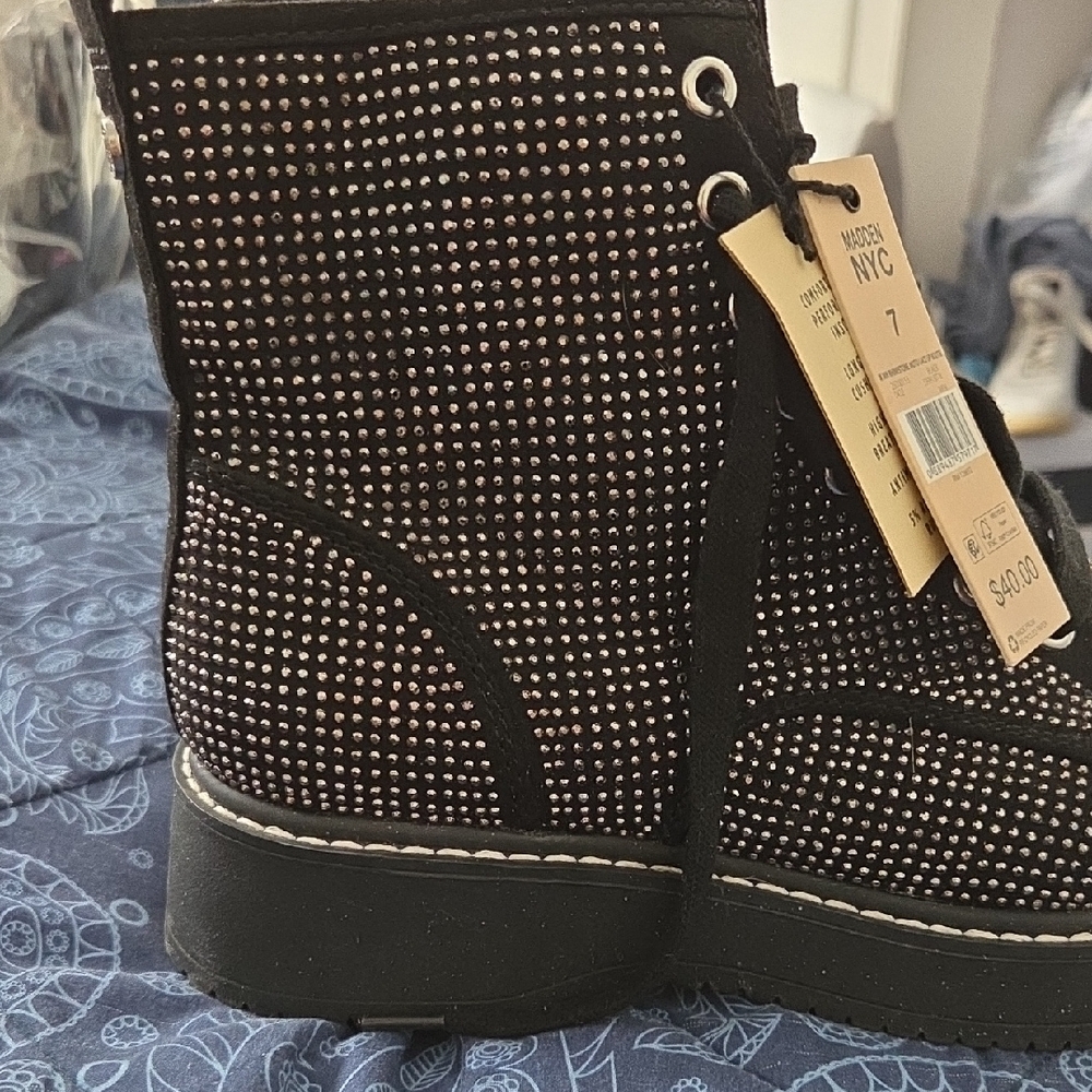 Madden NYC Black Ankle Boots for Women - Picture 3 of 5
